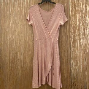 Red and white striped dress